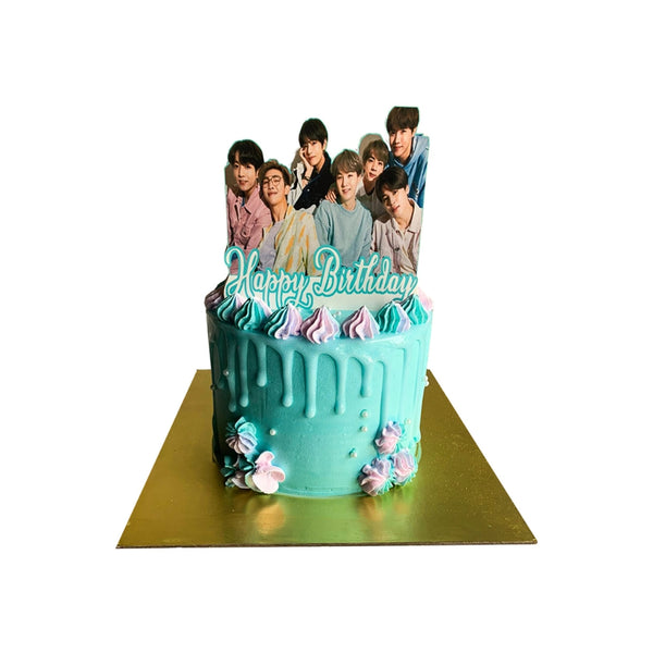 BTS Theme Drip Cake