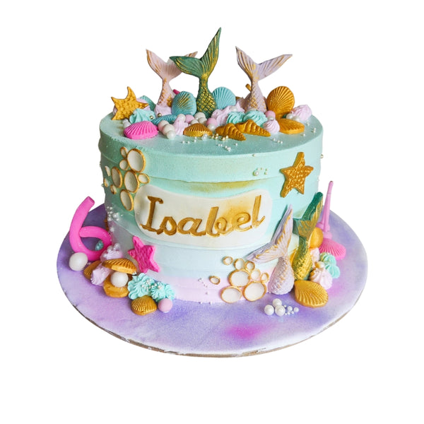 Seashell Mermaid Cake